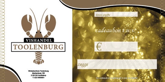 Volendammer viscenter cadeaubon waardebon cheque